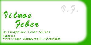 vilmos feber business card